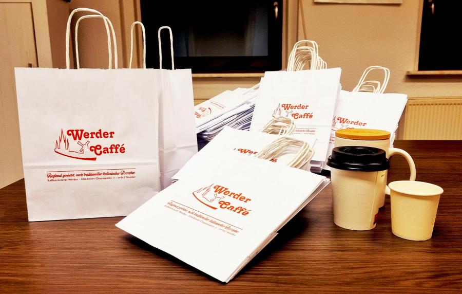 Weiße Papiertüten für Cafés, Kaffeeröstereien & Gastronomie