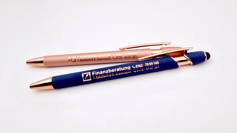 Kugelschreiber Roségold für die Deutsche Bank Finanzberatung