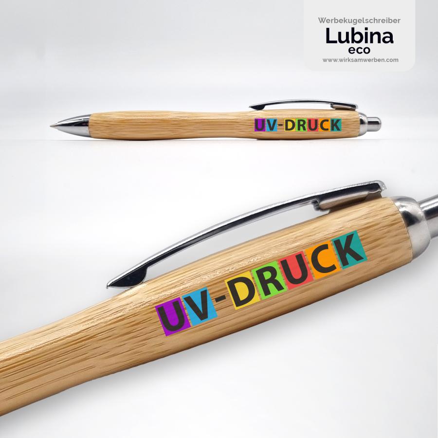 UV-Druck (mehrfarbig) auf Bambus Kugelschreiber LUBINA-ECO
