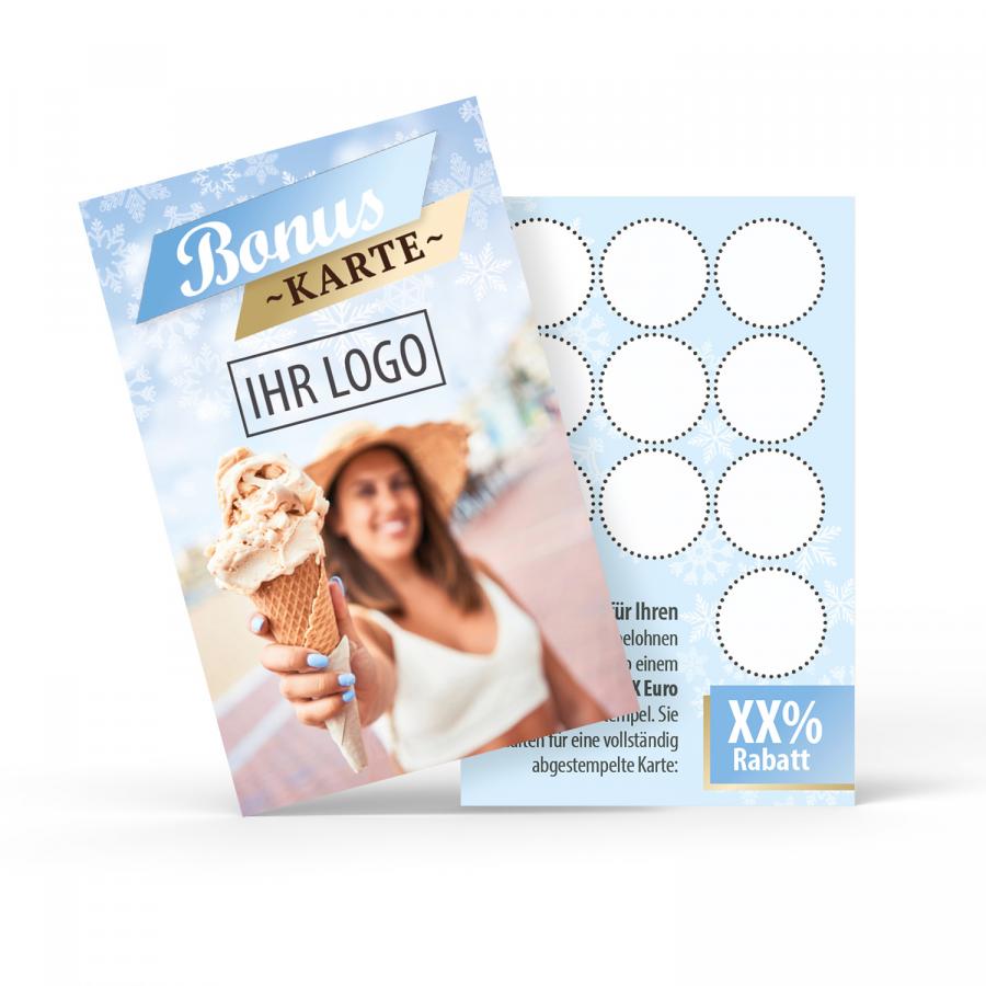 Eis Treuekarten, Stempelkarten & Eispass individuell gestalten