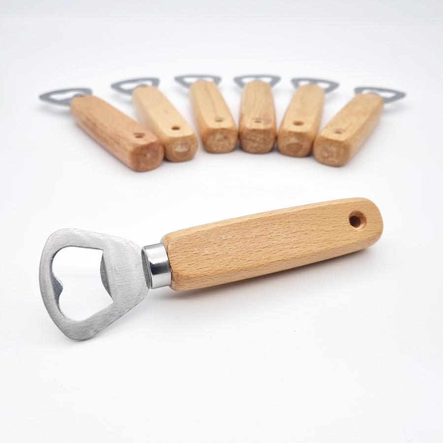 Flaschen&ouml;ffner aus Holz mit Gravur personalisieren oder bedrucken