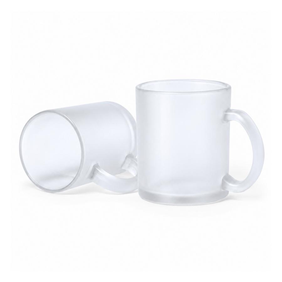Glastasse gefrostet - 350 ml Glas-Pott mit Logo bedrucken