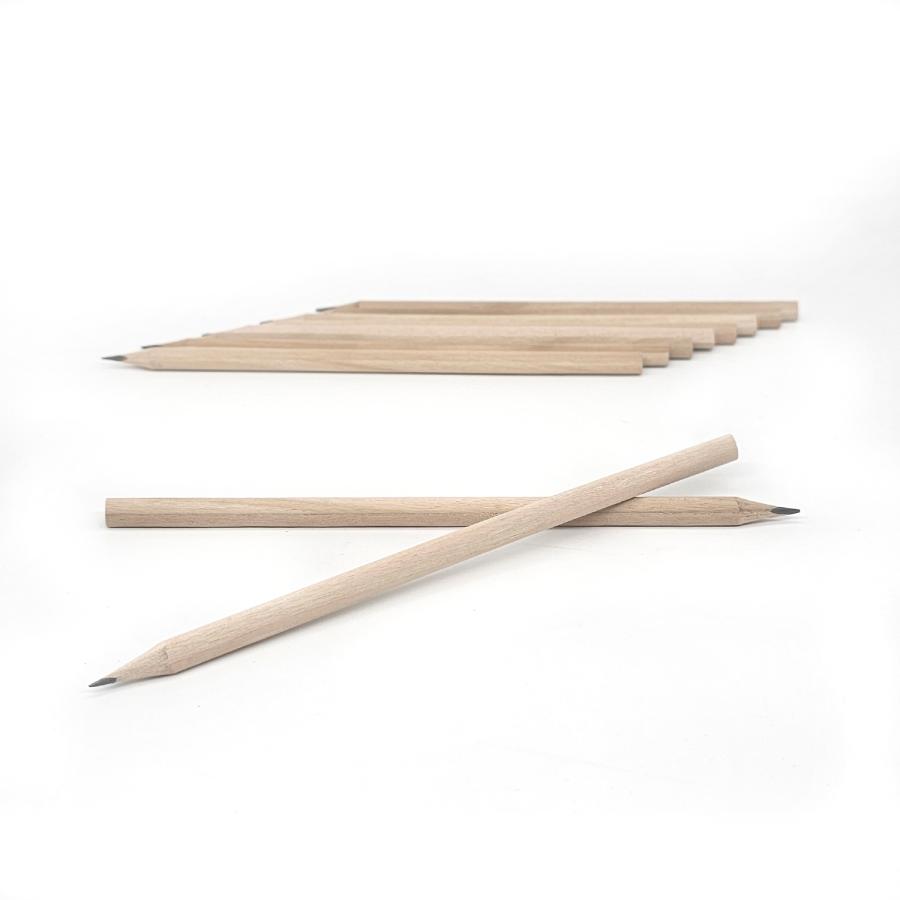 Bleistift natur bedrucken oder gravieren &ndash; handliche dreieckige Form