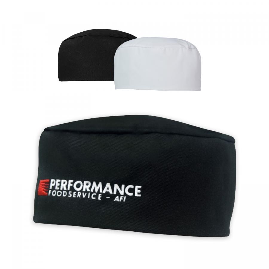 Kochm&uuml;tze mit Logo-Stick oder gewebtem Patch, Kappe aus Polyester-Baumwoll-Mix