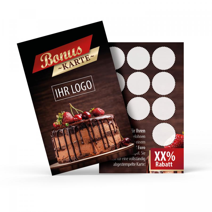 Konditor, Motiv-Torten Bonuskarten & Treuekarten drucken, individuell mit Logo
