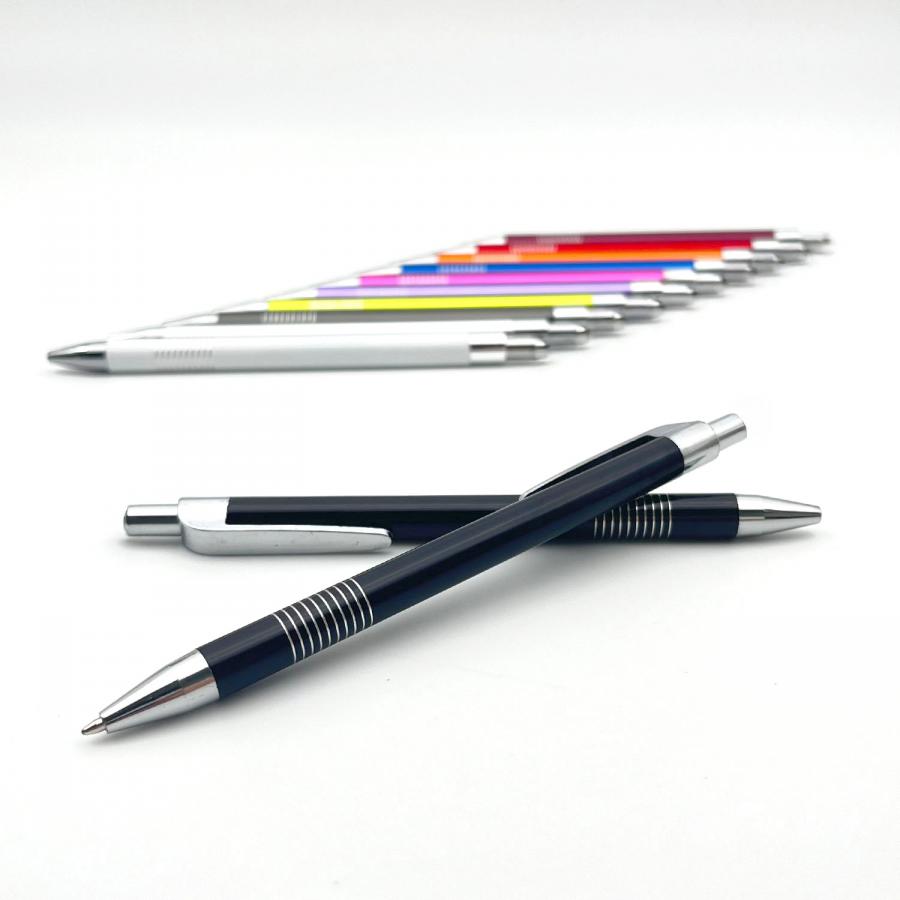 Metall-Kugelschreiber in trendigen Farben mit edler Gravur, Tampon- oder UV-Druck &ndash; MILENA