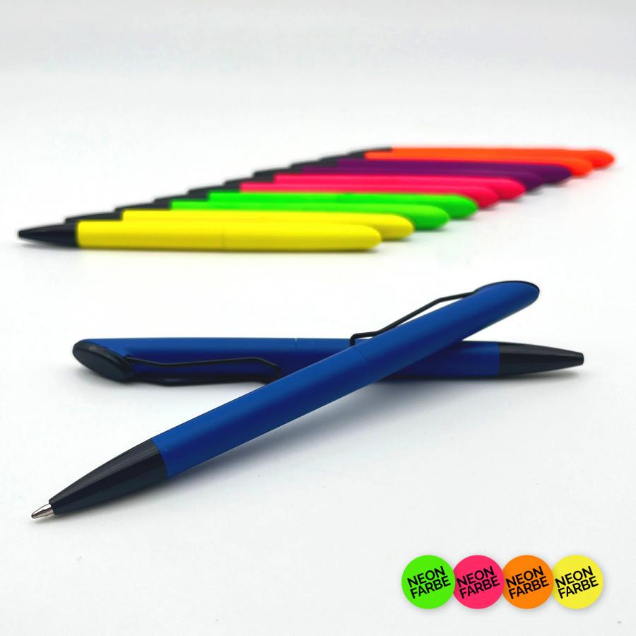 Kugelschreiber Neon, auff&auml;llige Farben, flexible Veredelung - ZOHAR 