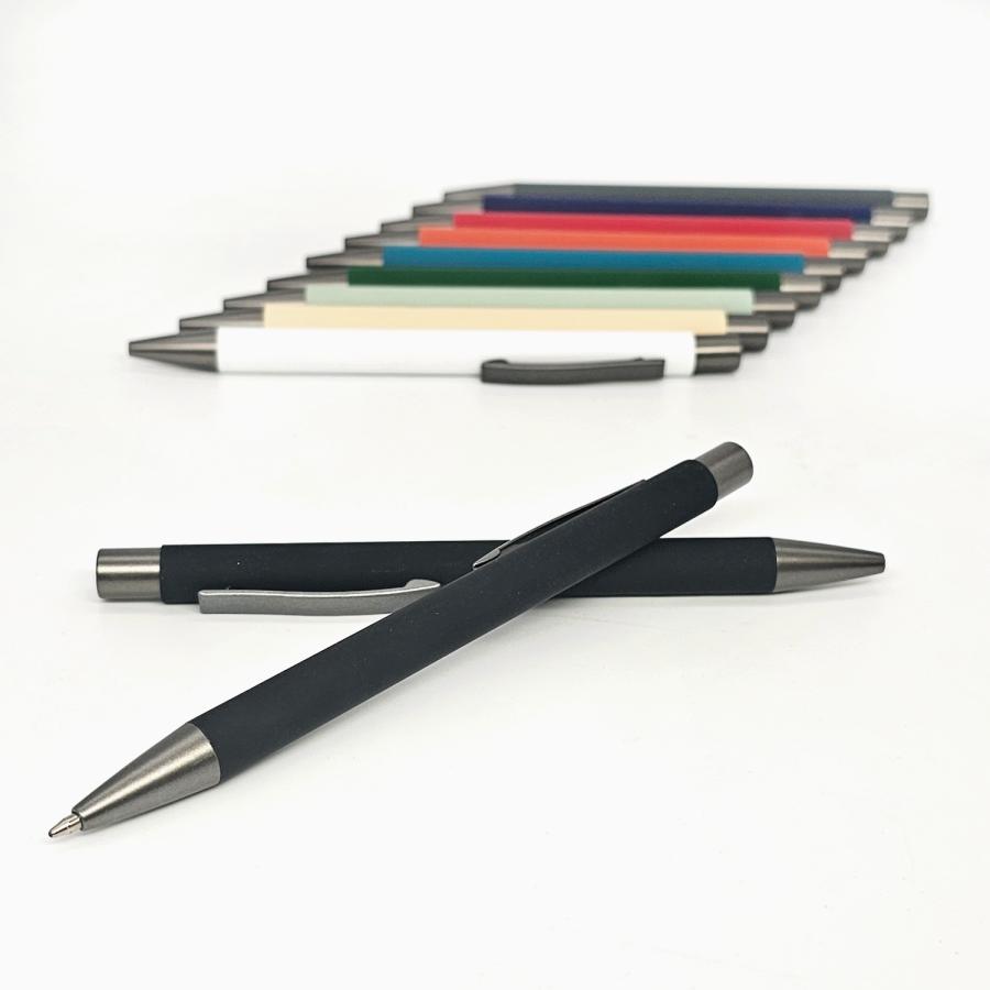 Soft Touch Kugelschreiber mit Gravur oder UV-Druck, Adriano Soft-Shine