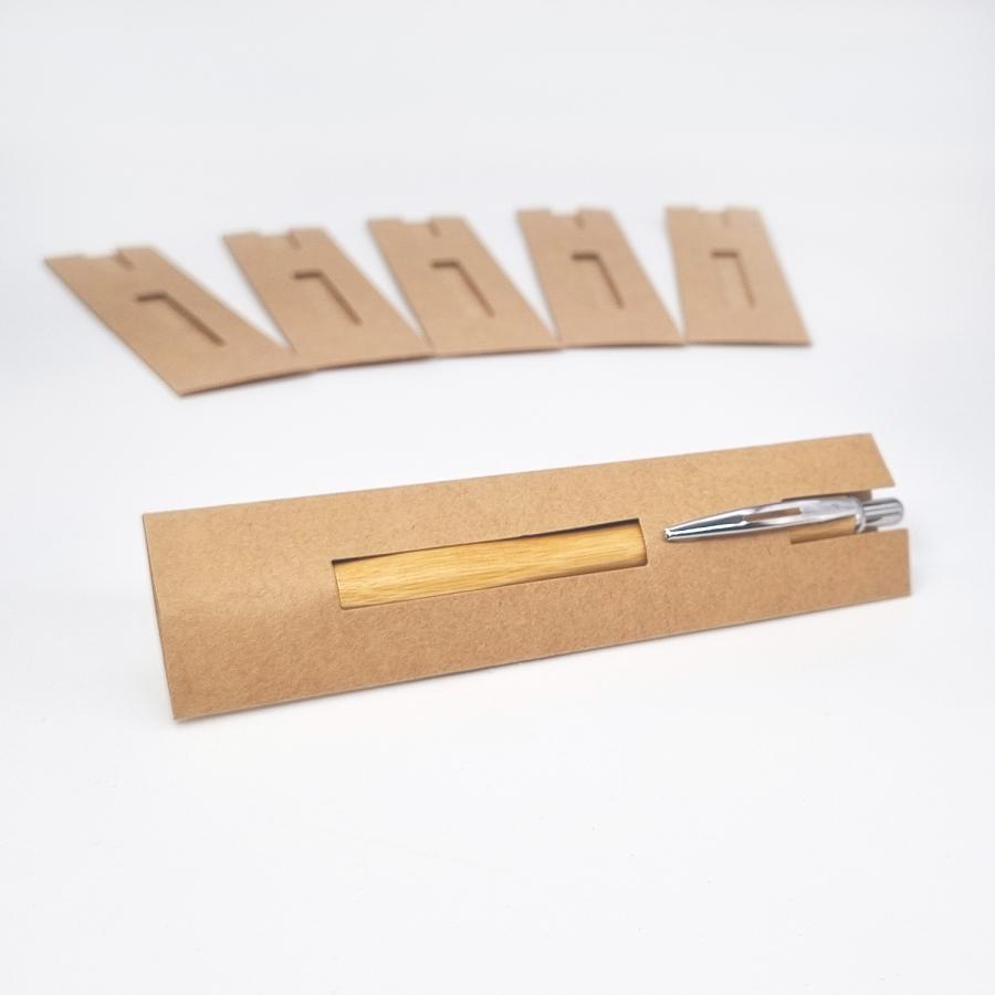 Papier- Etui, Kugelschreiberverpackung aus recyceltem Karton