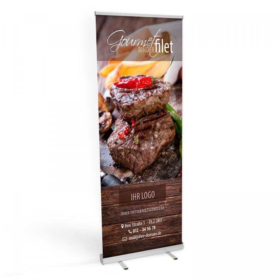 Roll-up Banner f&uuml;r Metzger und Fleischer drucken
