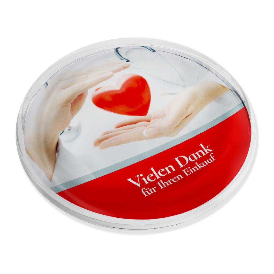 ZAHLTELLER aus Glas f&uuml;r Apotheken