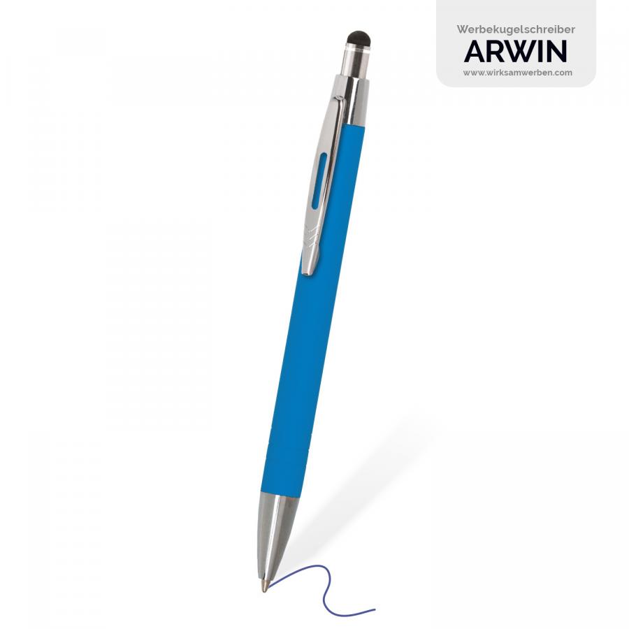 Touchpen-Kugelschreiber in erfrischendem Hellblau - Ideal für Sommeraktionen oder Modeunternehmen