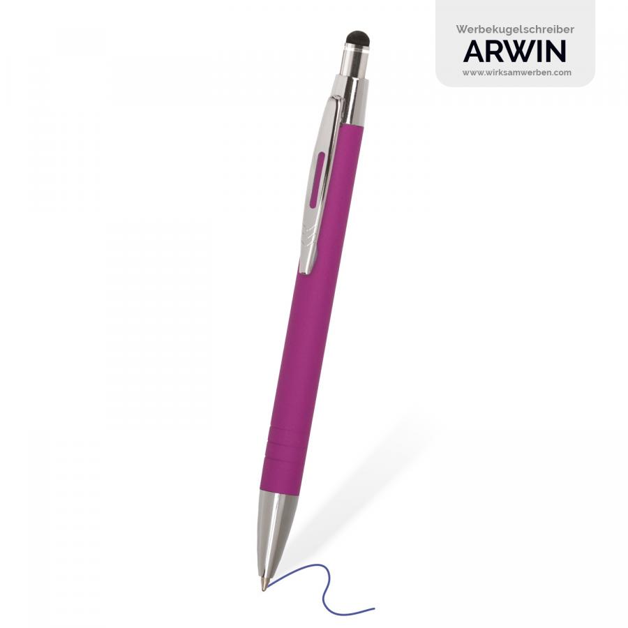 Touchpen-Kugelschreiber in tiefem Lila - repräsentiert Luxus und königliche Klasse