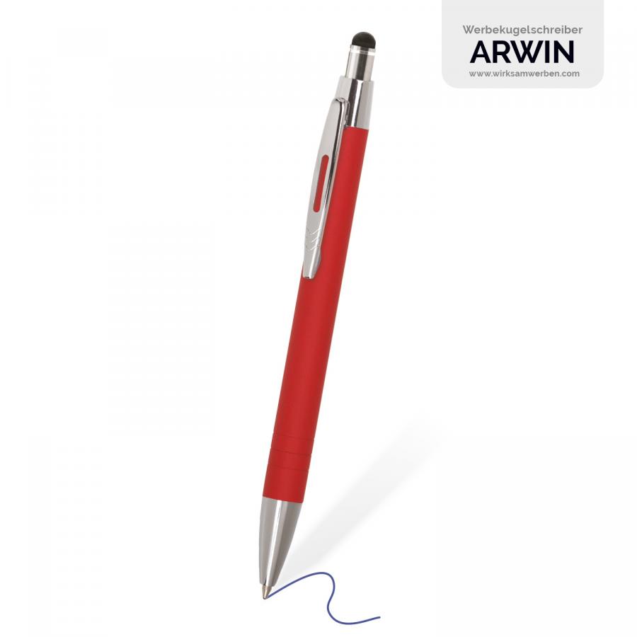 Touchpen-Kugelschreiber in auffälligem Rot - perfekt für Marken, die Aufmerksamkeit erregen möchten