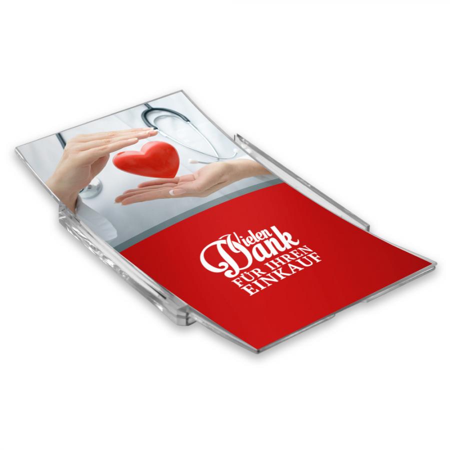 ZAHLTELLER mit Glasauflage f&uuml;r Apotheken