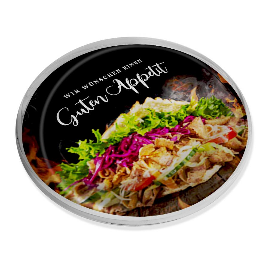 ZAHLTELLER Kassierteller aus Glas f&uuml;r D&ouml;nerl&auml;den und Schnellrestaurants