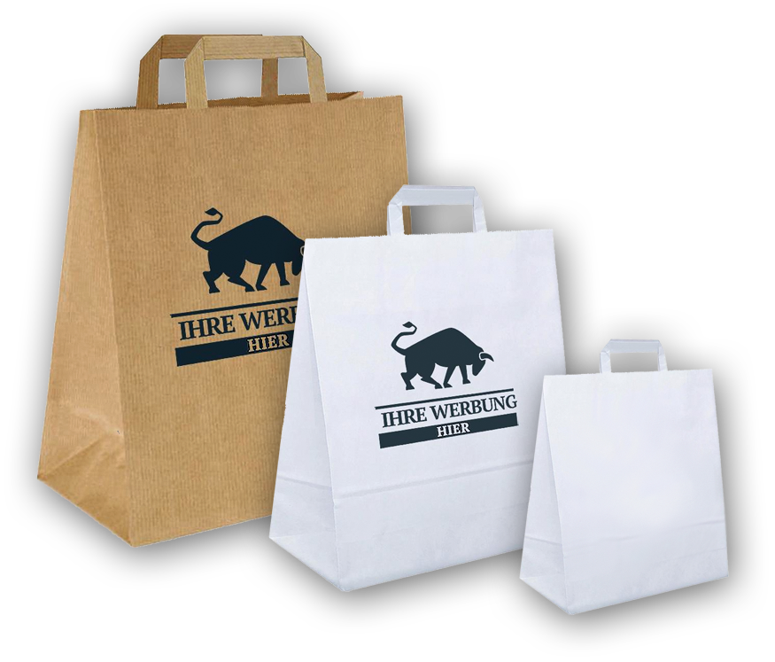 Einer Auswahl an Papiertüten  GRATIS-MUSTER  